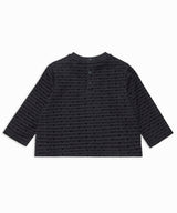 EMPORIO ARMANI BABY オールオーバーフロックロゴリヨセル混紡ASVトップス