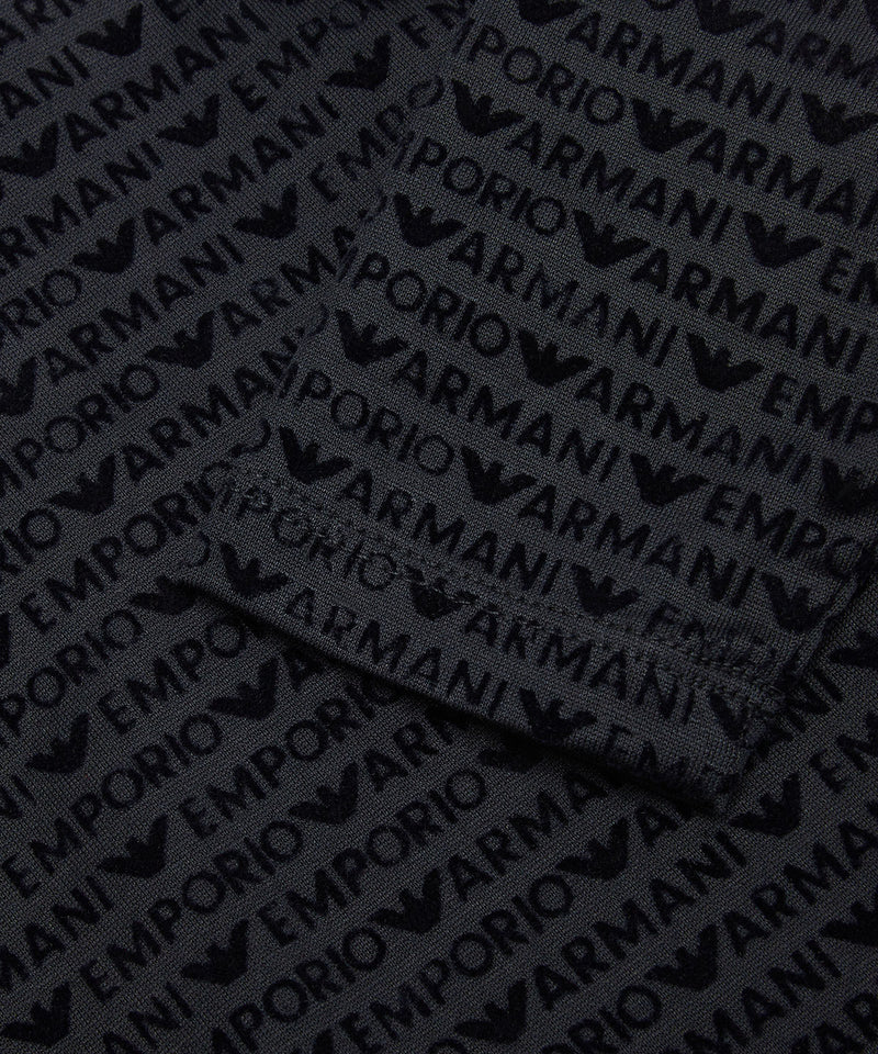 EMPORIO ARMANI BABY オールオーバーフロックロゴリヨセル混紡ASVトップス