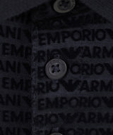 EMPORIO ARMANI オールオーバーフロックロゴリヨセル混紡ASVポロシャツ