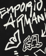 EMPORIO ARMANI グラフィティロゴプリントEAクルーバミューダパンツ