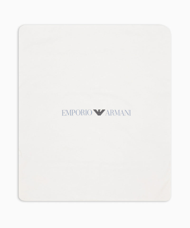 EMPORIO ARMANI BABY オプアートロゴ＆イーグルダブルフェイスブランケット1