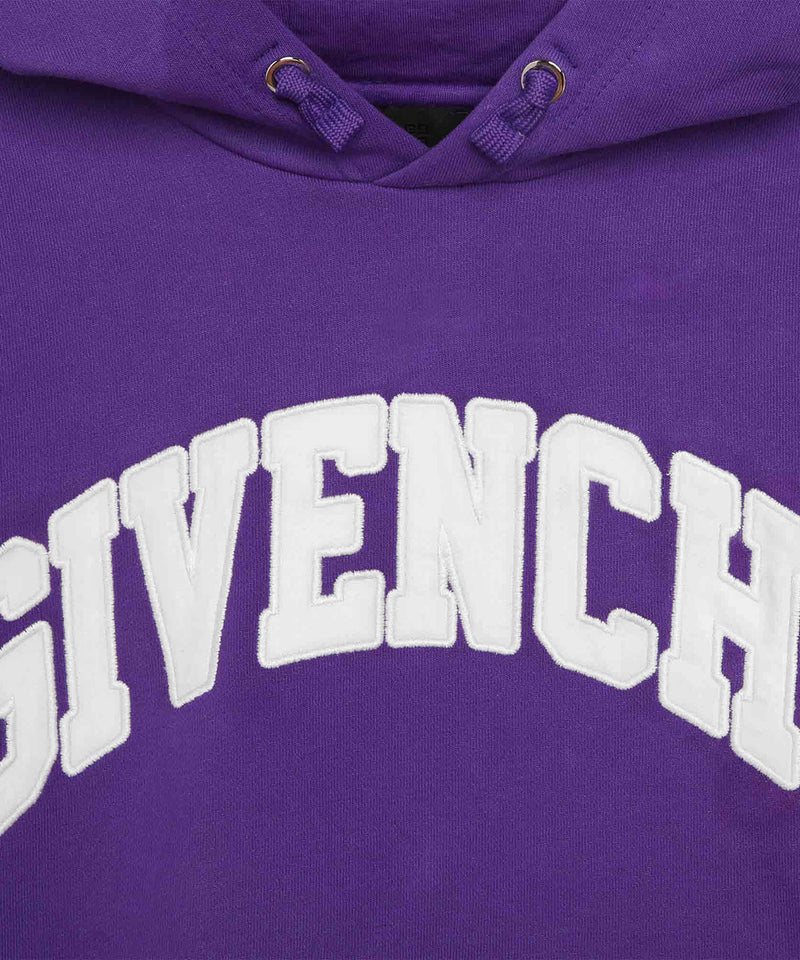 GIVENCHY カレッジロゴフード付きスウェット３