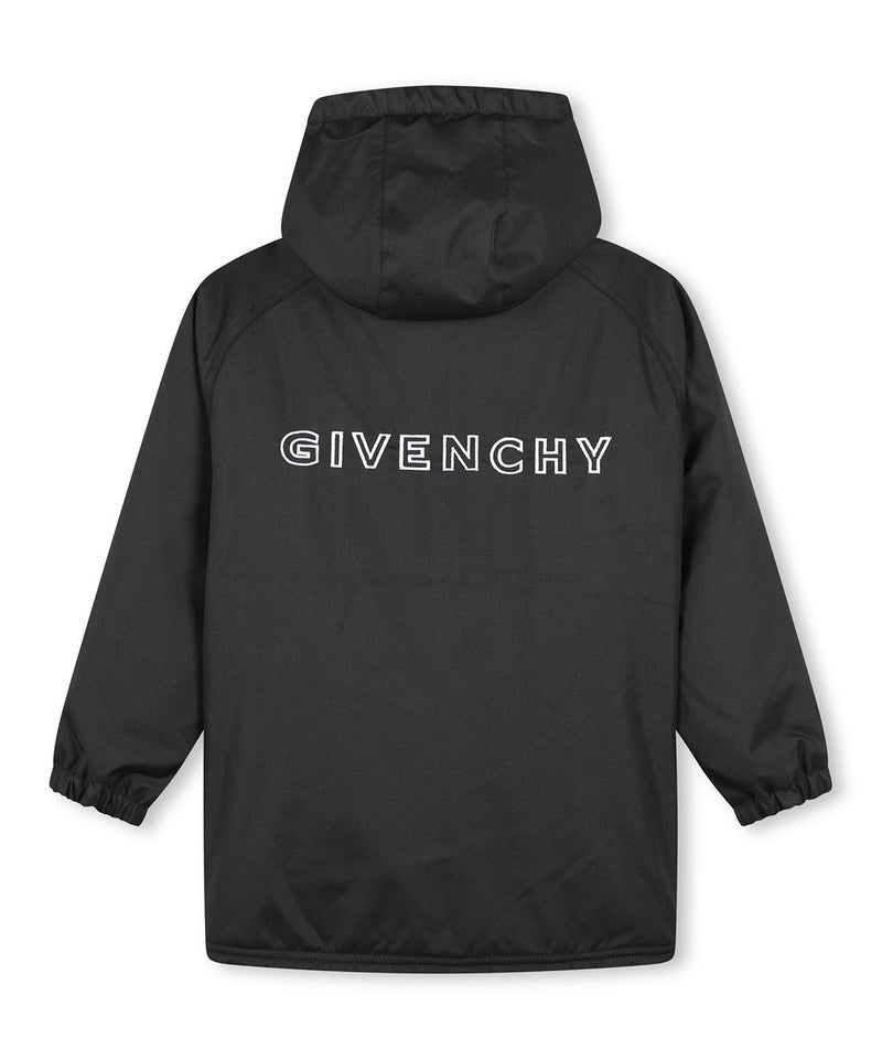 GIVENCHY ロゴ刺繍フーデットコート