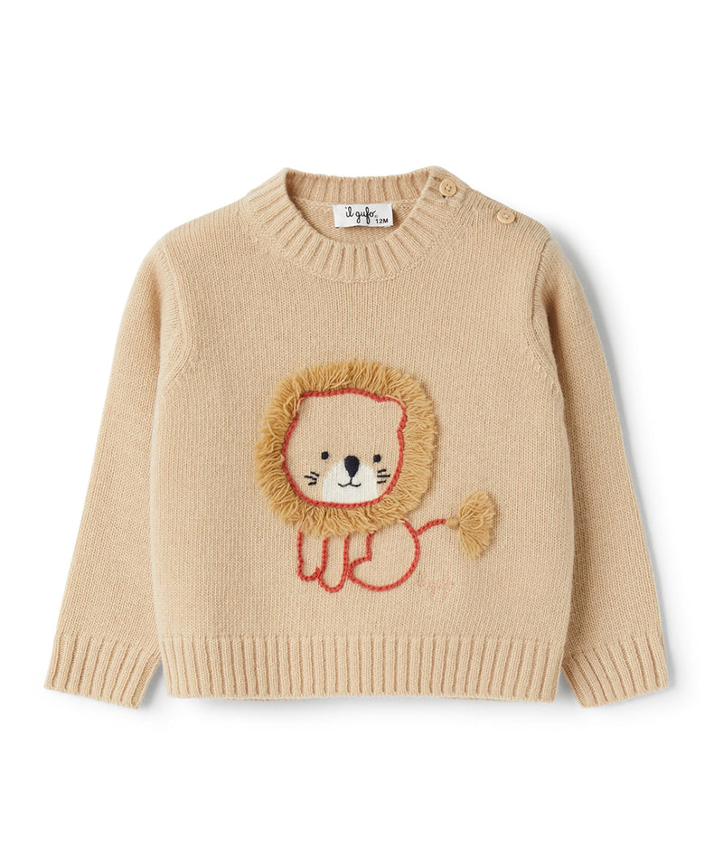 IL GUFO BABY&KIDS lion刺繍入りニット