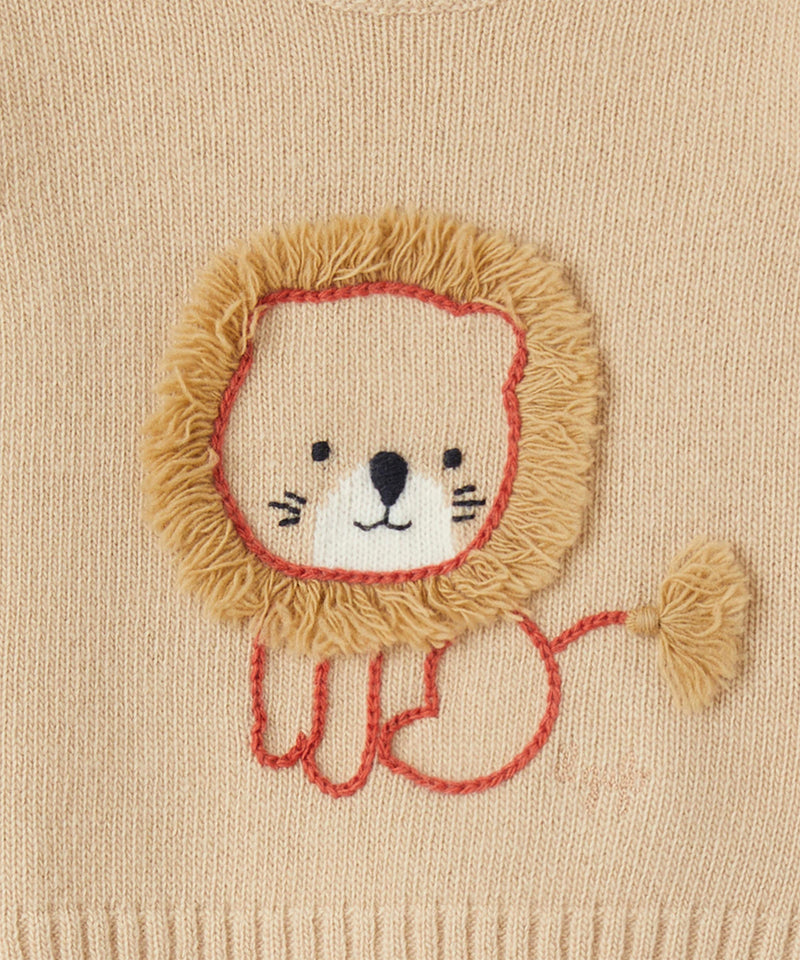 IL GUFO BABY&KIDS lion刺繍入りニット