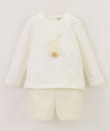 IL GUFO BABY&KIDS コットンフリース&エコファーパンツセットアップ