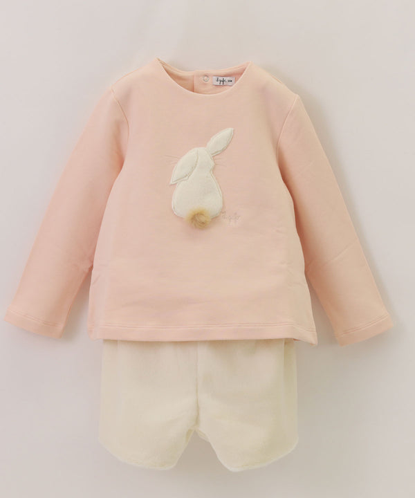 IL GUFO BABY&KIDS コットンフリース&エコファーパンツセットアップ