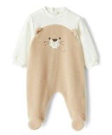 IL GUFO BABY beaverフリースロンパース１